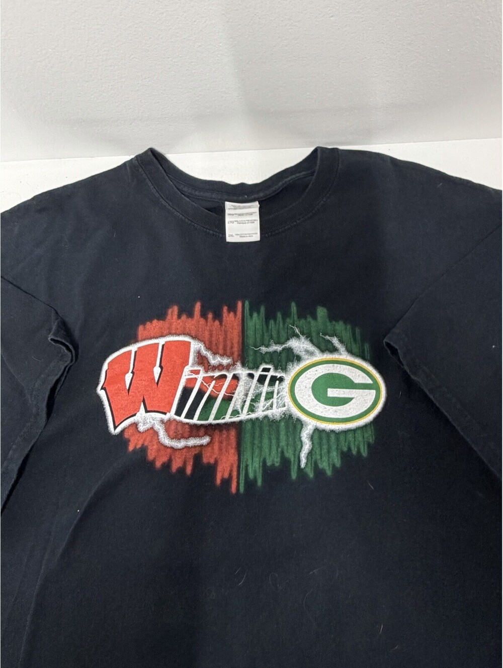 Wisconsin Badgers Green Bay Packers: Winning Combo Sport T-shirt Men’s Size 2XL